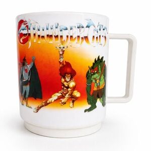 Vintage ThunderCats Mug 80s Cartoon Deka Plastic Cup Retro Nostalgia 1985 Lion-O